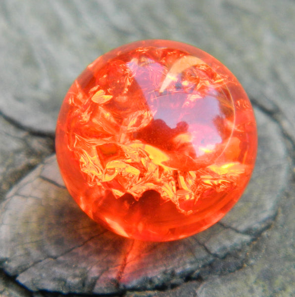 16mm Clear Cracked Orange