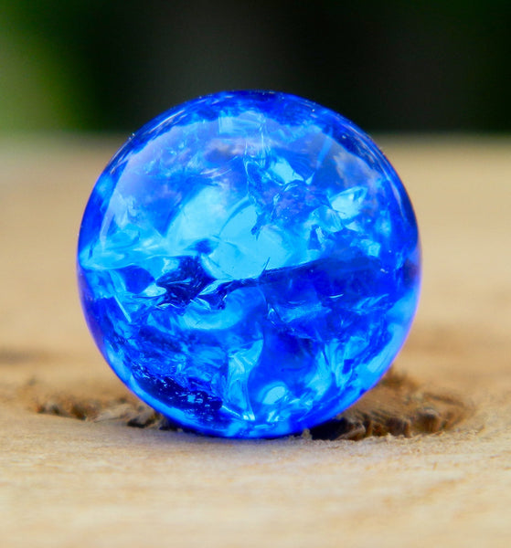 8mm Clear Cracked Blue