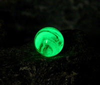 14mm Handmade Glass (glows in the dark) 1489