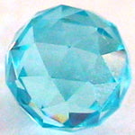 8mm Aquamarine CZ Diamond Cut