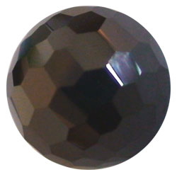 10mm Facet Black CZ