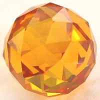 10mm Citrine CZ Diamond Cut