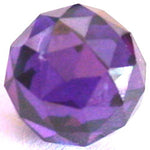 10mm Violet CZ Diamond Cut