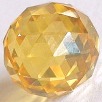 10mm Yellow CZ Diamond Cut