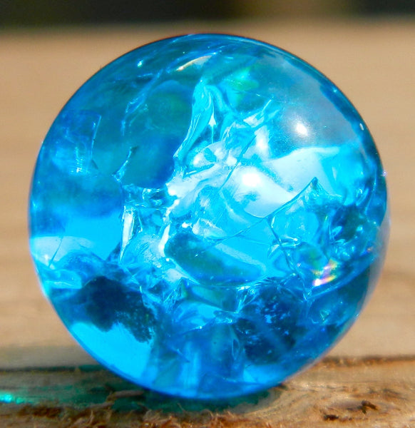 12mm Clear Cracked Electric Blue