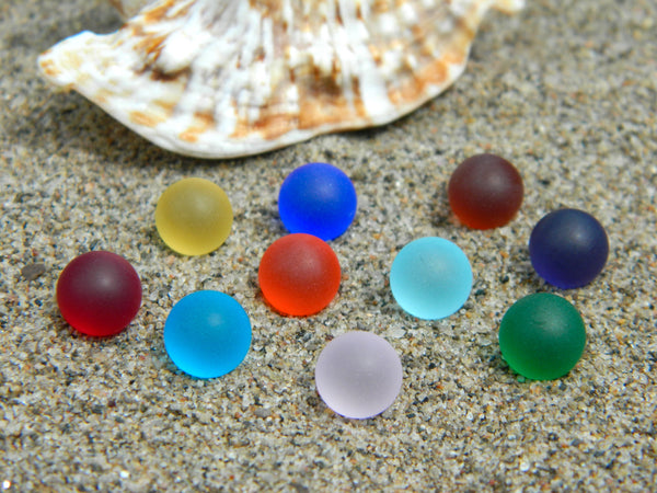 8mm 10 SeaGlass Stones