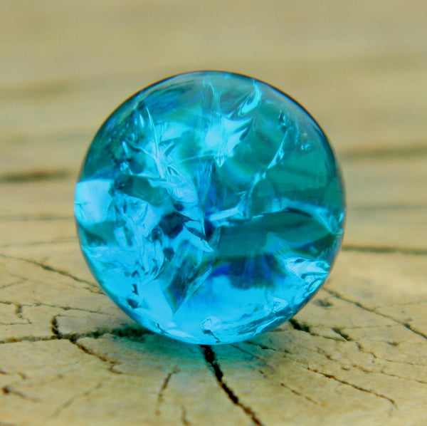 10mm Clear Cracked Ocean Blue