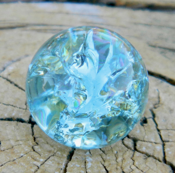 12mm Clear Cracked Sky Blue