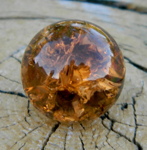 14mm Clear Cracked Amber