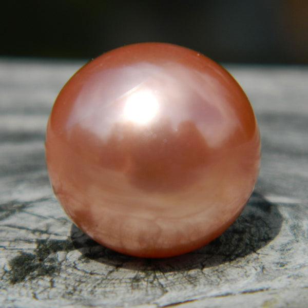 14mm Peach Synthetic Pearl