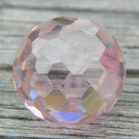 12mm Facet Pink CZ