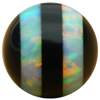 10mm White Double Striped Opal