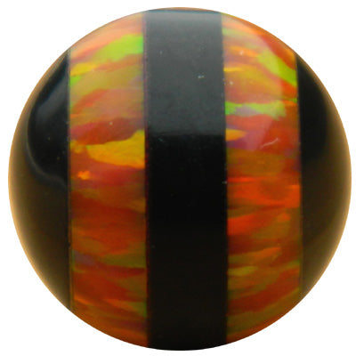 10mm Orange Double Striped Opal