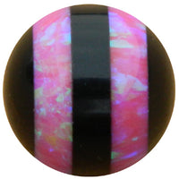 10mm Hot Pink Double Striped Opal