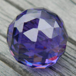 12mm Violet CZ Diamond Cut